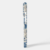 Custom Elegant Boho Chic Blue Blossom Case-Mate iPhone Hülle (Rückseite / Links)