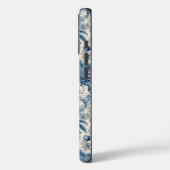 Custom Elegant Boho Chic Blue Blossom Case-Mate iPhone Hülle (Rückseite / Links)