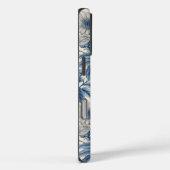 Custom Elegant Boho Chic Blue Blossom Case-Mate iPhone Hülle (Rückseite / Rechts)
