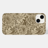 Custom Elegant Boho Chic Brown Blossom Case-Mate iPhone Hülle (Rückseite (Horizontal))