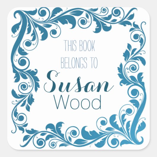 Custom Elegant Book Plate Stickers (Vorderseite)