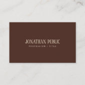 Custom Elegant Brown & Beige Template Luxury Thick Visitenkarte (Vorderseite)