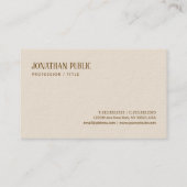 Custom Elegant Brown & Beige Template Luxury Thick Visitenkarte (Rückseite)