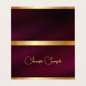 Custom Elegant Calligraphy Script Template Luxury Visitenkarten (Außenseite Aufgefaltet)