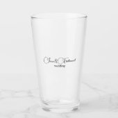 Custom Elegant Calligraphy Text Wedding Glasses Glas (Vorderseite)