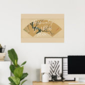 CUSTOM Elegant Cherry Blossom Pattern Art Poster (Heimbüro)