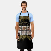 Custom Elegant Christmas Photo Collage Grandma's  Schürze (Getragen)