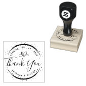 CUSTOM ELEGANT CIRCLE NIEDLICH HEART ELEGANT DANKE GUMMISTEMPEL (Stempel)