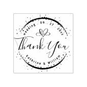 CUSTOM ELEGANT CIRCLE NIEDLICH HEART ELEGANT DANKE GUMMISTEMPEL (Prägung)
