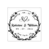 CUSTOM ELEGANT CIRCLE NIEDLICH HEART ELEGANT WEDIN GUMMISTEMPEL (Prägung)