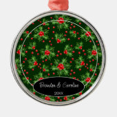 Custom Elegant Classic Couple Foto 1. Weihnachten Ornament Aus Metall (Vorne)