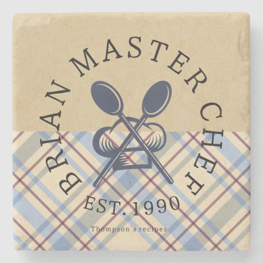 Custom elegant classic farmhouse artwork kraft steinuntersetzer (Vorderseite)