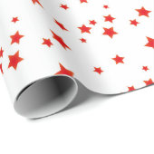 Custom Elegant Classic Red White Christmas Geschen Geschenkpapier (Rolleneckpunkt)