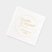 Custom Elegant Classy Couple Names Servietten Mit Folie (Links)