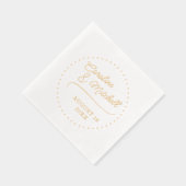 Custom Elegant Classy Couple Names Servietten Mit Folie (Rechts)