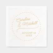 Custom Elegant Classy Couple Names Servietten Mit Folie (Vorderseite)