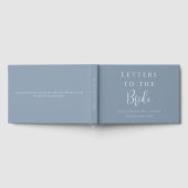 Custom Elegant Dusty Blue Letters to Bride Gästebuch (Voll)
