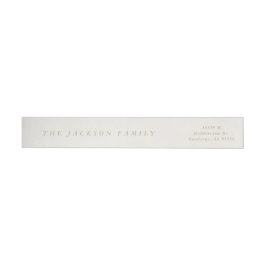 custom elegant family name cream return address