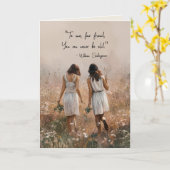 Custom Elegant Floral Friendship Zitat Geburtstag Karte (Gelbe Blume)