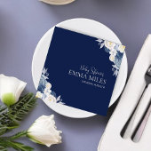 Custom Elegant Floral Pink Baby Dusche Serviette