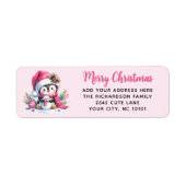 Custom Elegant frohe Weihnachten Niedlich Pinguin  (Vorne)