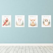 Custom Elegant Girl Woodland Kinderzimmer Affirmat Bilderwand Sets (Holzboden)
