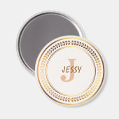 CUSTOM ELEGANT GOLD MONOGRAM TEMPLATE MAGNET (Vorderseite/Rückseite)