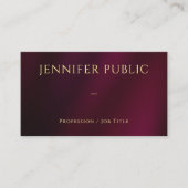 Custom Elegant Gold Text Beruflich Luxury Visitenkarte (Vorderseite)