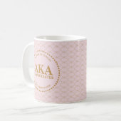 Custom Elegant Gold Trellis Monogram Business Kaffeetasse (Vorderseite Links)