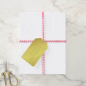 Custom Elegant Golden Yellow Happy Birthday Wish Geschenkanhänger (Mit Garn)