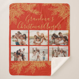 Custom Elegant Grandma's Christmas Photo Collage Sherpadecke