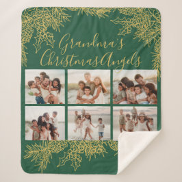 Custom Elegant Grandma's Christmas Photo Collage Sherpadecke