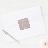 Custom Elegant Gray Pink Swan Wedding Stickers (Umschlag)