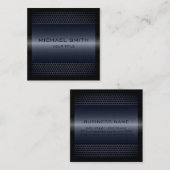Custom Elegant Gray Stainless Metal Quadratische Visitenkarte (Vorne/Hinten)