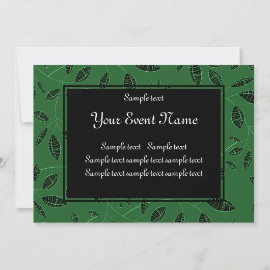 Custom Elegant Green and Black Nature Event (Vorderseite)