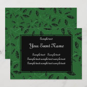 Custom Elegant Green and Black Nature Event (Vorne/Hinten)