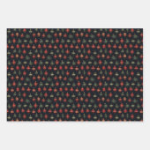 Custom Elegant Green Ornaments Geschenke Weihnacht Geschenkpapier Set (Vorderseite 3)