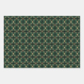 Custom Elegant Green Ornaments Geschenke Weihnacht Geschenkpapier Set (Vorderseite)