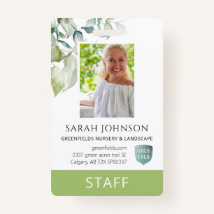 Custom Elegant Greenere Employee Foto ID  Ausweis