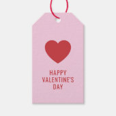 CUSTOM Elegant Happy Valentine's Day Red Heart Geschenkanhänger (Vorderseite)