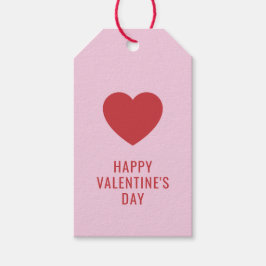 CUSTOM Elegant Happy Valentine's Day Red Heart Geschenkanhänger