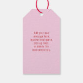 CUSTOM Elegant Happy Valentine's Day Red Heart Geschenkanhänger (Rückseite)