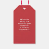 CUSTOM Elegant Happy Valentine's Day White Heart Geschenkanhänger (Rückseite)