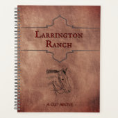 Custom Elegant Horse Ranch Business Planner Planer (Vorderseite)