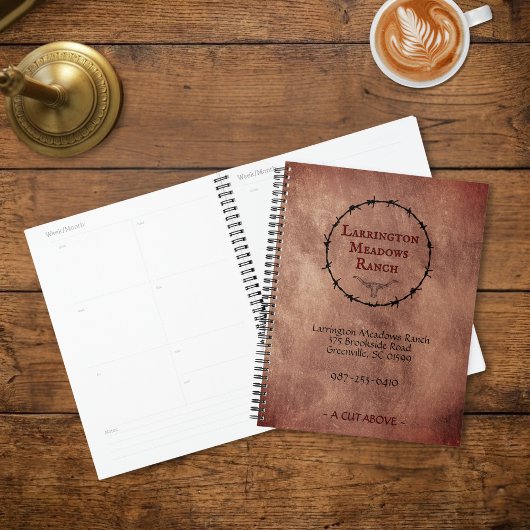 Custom Elegant Horse Ranch Business Planner Planer