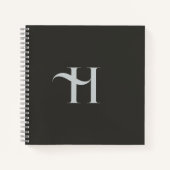 Custom Elegant Initial Name Olive Green Typografy Notizblock (Vorderseite)