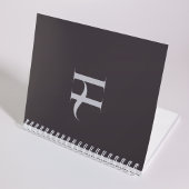 Custom Elegant Initial Name Olive Green Typografy Notizblock