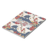 Custom Elegant Japanese Kimono Pattern Notizblock (Rotiert)