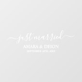 Custom Elegant Just Married Car Wedding Banner Fensteraufkleber (Blatt)