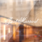 Custom Elegant Just Married Car Wedding Banner  Fensteraufkleber (Blatt 2)